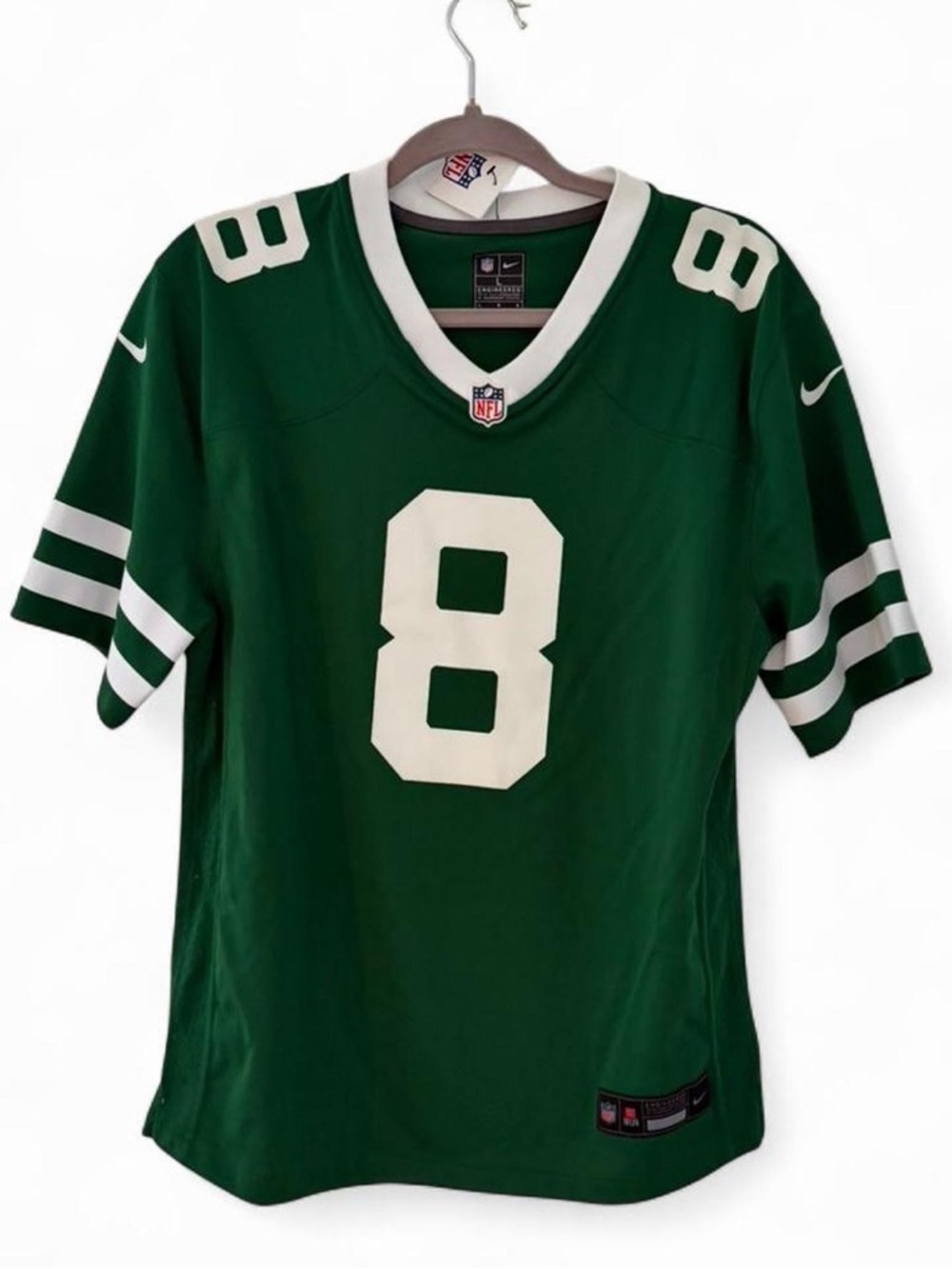 Nike Green and White NFL Football Jersey